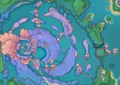《原神》珊瑚珍珠分布图3.8珊瑚珍珠采集路线